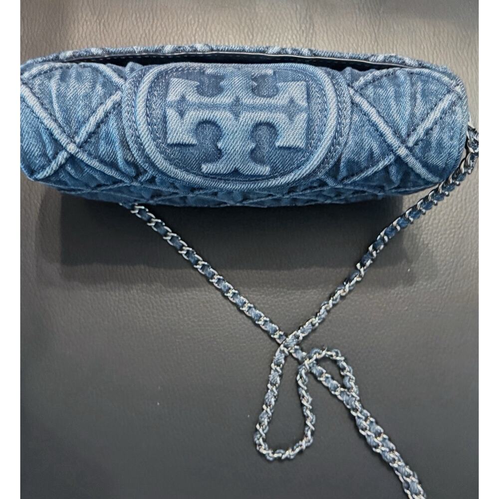 Tory Burch Fleming Denim Crossbody Bag - Picture 7 of 10